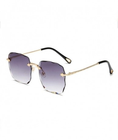 Square Trendy Square Rimless Sunglasses Women Frameless Shades UV Protection - C1 - CM190OH3MWR $20.50