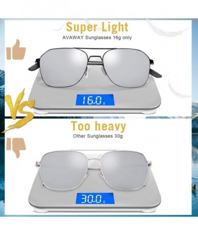 AVAWAY Classic Sunglasses for Women Men Nylon Mirrored Lens Ultra Lightweight Metal Frames 