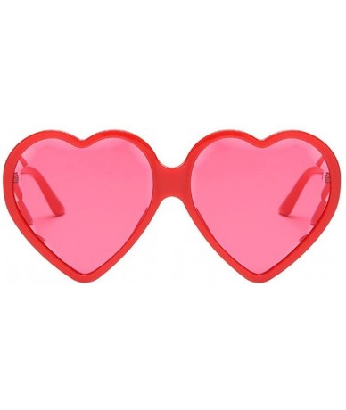 Square Heart Shape Sunglasses Big Frame Sunglasses Eyewear Retro Unisex Fashion Vintage Sunglasses (B) - B - CY18R3WUXWH $19.19