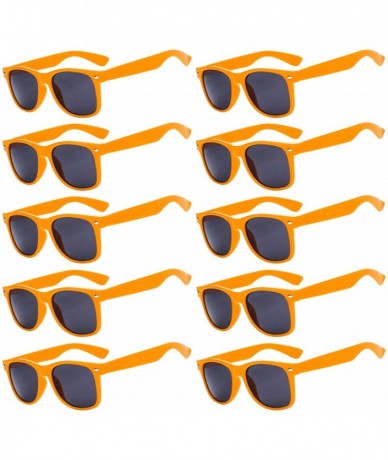 Wayfarer Vintage Retro Eyeglasses Sunglasses Smoke Lens 10 Pack Colored Colors Frame - Orange_smoke_10_pairs - CM186SQMQHL $1...