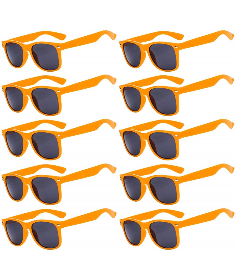 Wayfarer Vintage Retro Eyeglasses Sunglasses Smoke Lens 10 Pack Colored Colors Frame - Orange_smoke_10_pairs - CM186SQMQHL $1...