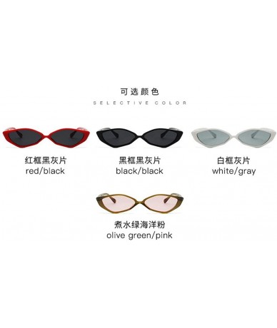 Goggle Women Small Frame Polygon Sun Glasses 2018 New Popular Brand Designer Oval UV400 Goggles - White&gray - CX18M8AXG9W $2...