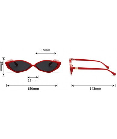 Goggle Women Small Frame Polygon Sun Glasses 2018 New Popular Brand Designer Oval UV400 Goggles - White&gray - CX18M8AXG9W $2...