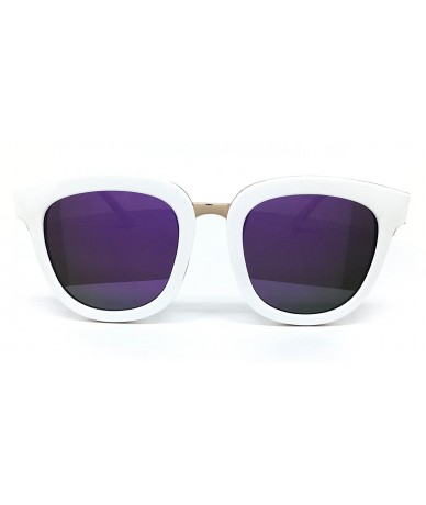 Sport 8584 Premium Oversize Retro Womens Mens Mirror Funky Fashion Revo Candy Flat Sunglasses - Premium - C7182S3G434 $17.08