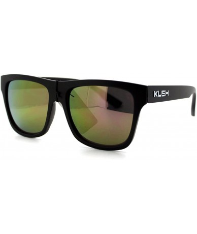 Wayfarer KUSH Sunglasses Multicolor Mirror Lens Classic Square Frame Matte Black - White - CP11ABUTWS1 $7.53