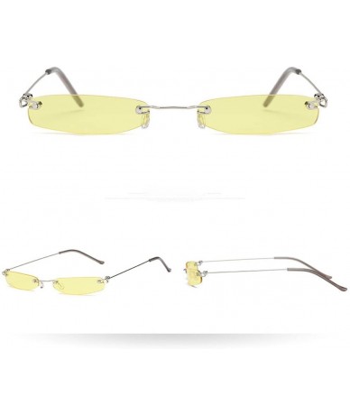Aviator Women Men Vintage Transparent Small Frame Sunglasses Retro Eyewear Fashion Luxury Accessory (Multicolor) - CV195N2EOX...
