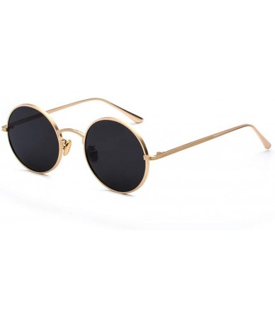 Goggle Sunglasses with Red Lenses Round Metal Frame Vintage Retro Glasses Unisex as in Photo Gold with Clear - C4194O39LS0 $2...