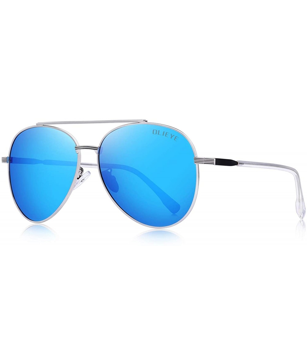 Goggle Classic Pilot Women Polarized Sunglasses for Men Womens Polarized Mirror with Case Sun glasses - CI18WMRCTZM $48.95