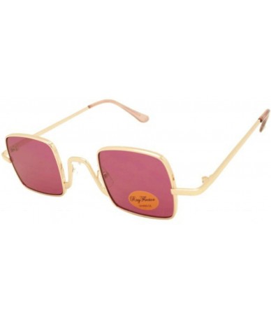 Square Small Metal Square Sunglasses - Pink - CG199TAXSOW $16.61