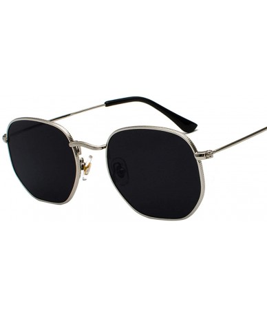 Oversized Vintage Sunglasses Men Square Metal Frame Pilot Mirror Classic Retro Sun Glasses Women Luxury Summer Eyewear - CA19...