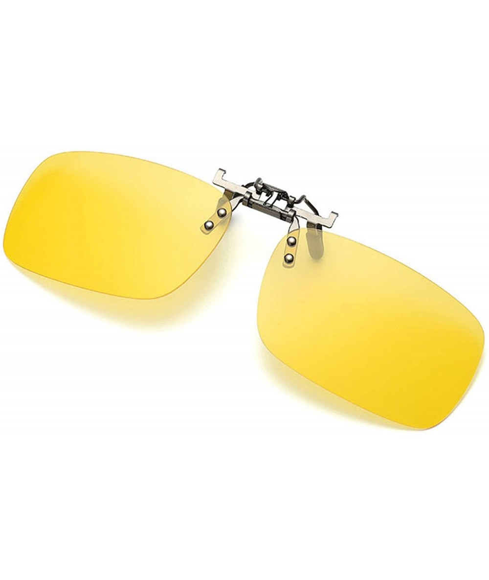 Rectangular Fashion Clip-on Flip-up Polarized Driving Fishing Rectangular Sunglasses - C3 - C518TMTQM85 $9.88