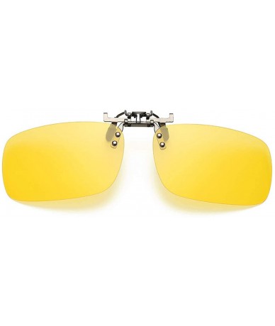Rectangular Fashion Clip-on Flip-up Polarized Driving Fishing Rectangular Sunglasses - C3 - C518TMTQM85 $9.88