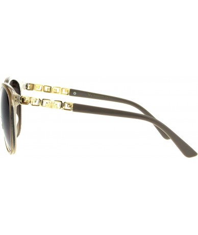 Butterfly Womens Rhinestone Jewel Designer Fashion Butterfly Plastic Sunglasses - All Brown - CH18E65ZKSQ $11.35