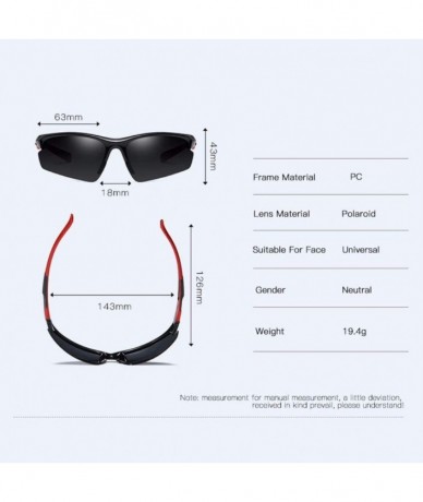 Sport Outdoor riding Polarized Sunglasses Sports Glasses dazzling windbreak Sunglasses - E - C318Q06X8R0 $37.97