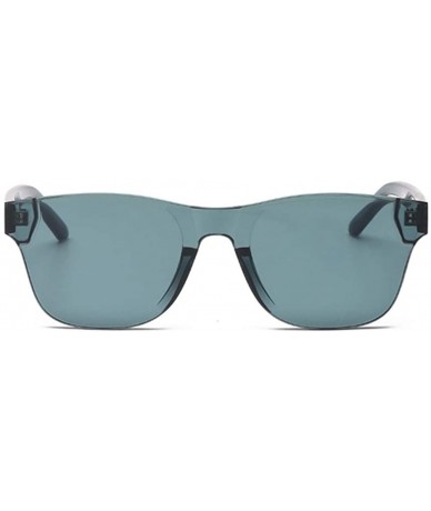 Square Colorful Square Sunglasses Women Glasses Rimless Sun Glasses For Men Siamese Candy Sunglass Frameless Eyewear - C3198X...