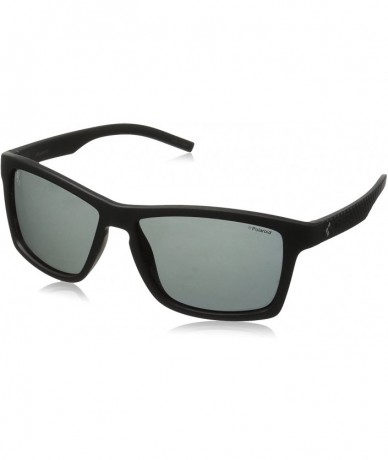 Square Pld7009/S Square Sunglasses - Matte Black/Gray Polarized - C512N1IV04J $26.34