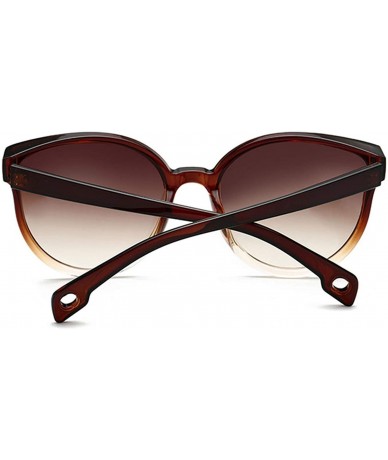Oval Cat Eye Sunglasses Women Men Vintage Gradient Glasses Retro Sun Female Eyewear UV400 Fashion Drive Outdoor - C1 - CB197A...