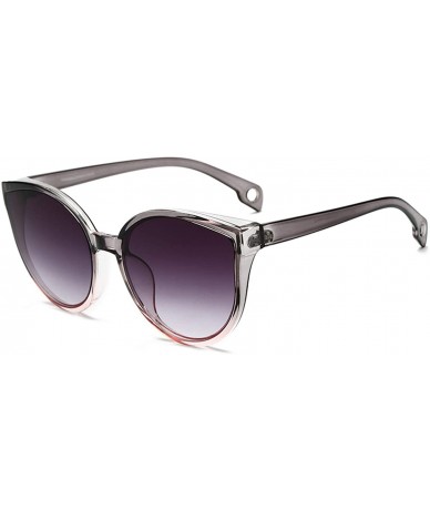 Oval Cat Eye Sunglasses Women Men Vintage Gradient Glasses Retro Sun Female Eyewear UV400 Fashion Drive Outdoor - C1 - CB197A...