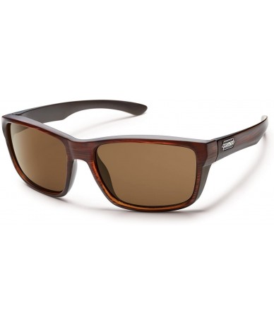Sport Mayor Polarized Sunglass with Polycarbonate Lens - Burnished Brown Frame/Brown - C912NVFUQOK $44.51