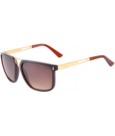 Rectangular Polarized Sunglasses Nearsight Eyeglasses SH5004 - Brown Frame Wth Gold Legs - CE192AR30YY $13.15