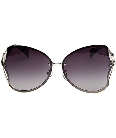 Oversized Womens Ladies Fashion Colorful Polarized Oversized Frame Driving UV400 Sunglasses - Black - C118OQ668TI $12.05