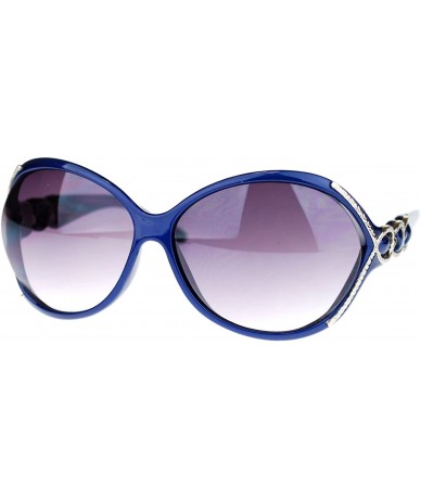Butterfly Golden Bridge Womens Serpent Snake Chain Arm Butterfly Sunglasses - Blue - CF11O55AUMP $22.77