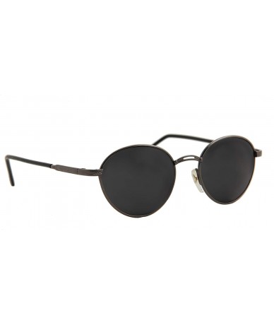 Sport Stylish Sunglasses Women Oval Classic Vintage Retro Metal Trendy Black - Gunmetal Frame / Black Lens - CP18O7KA3Z8 $9.54