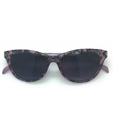 Cat Eye Women's Bi-Focal SunReaders Fashion Cat Eye Sunglasses 1.75 - Purple Snake Print - CO18KEW4UQM $21.11