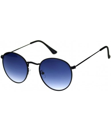 Round Super Snug Round 90s Dad Shade Retro Sunglasses - Black Navy - CD18QY26I8Z $10.02