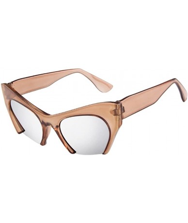 Goggle Unisex Fashion Eyewear Unique Sunglasses Cat Eye Vintage Glasses - Multicolor G - CT1970G3WTO $11.13
