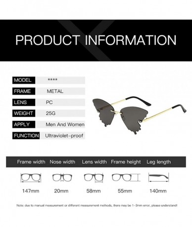 Oversized Summer New Fashion Sunglasses One Piece Colorful Gradient Insect Shape Frame Lightweight Party Beach Eyewear - F - ...