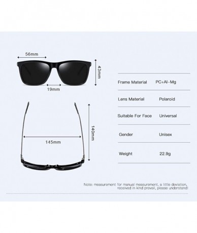 Aviator Aluminum foot Polarized Sunglasses for men and women - B - CA18Q7C8UR4 $35.22