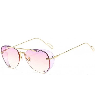 Goggle Female Vintage sunglasses Womens Goggles Fashion Classic Pilot Sunglasses for men - Purple - C718Y8AGLDI $10.00