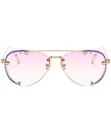 Goggle Female Vintage sunglasses Womens Goggles Fashion Classic Pilot Sunglasses for men - Purple - C718Y8AGLDI $10.00