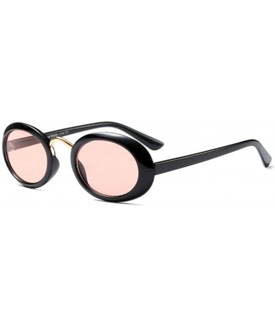 Oversized Eyewear Oval Retro Vintage Sunglasses Clout Goggles Fashion Shades - C6 - CA18CIDC5EH $20.45