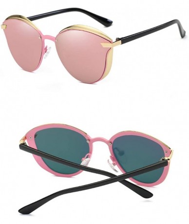 Oval Metal Square Sunglasses-Polarized Classic Shade Glasses-Fashion Plastic Frame - B - CI190EDCTY3 $38.61
