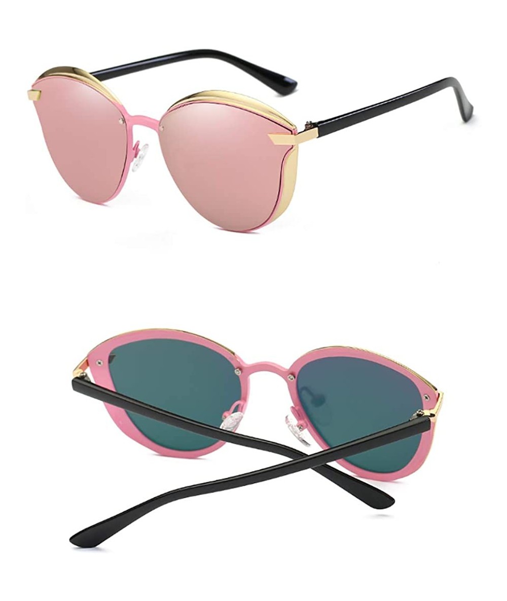 Oval Metal Square Sunglasses-Polarized Classic Shade Glasses-Fashion Plastic Frame - B - CI190EDCTY3 $38.61