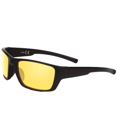 Sport Sport Sunglasses Fashion Polarized Sunglasses Outdoor Riding Glasses Sports Sunglasses Adult - Black&yllow - CR18UKYTTW...