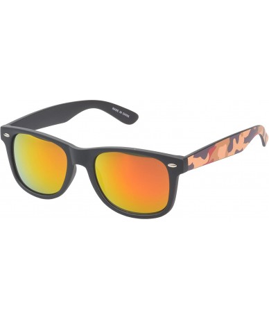 Wayfarer 'Baldwin' Retro Square Camouflage Fashion Sunglasses - Beige - CB11ORPUAAT $10.43