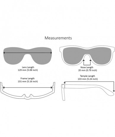 Shield Mono Shield Cateye Sunglasses for Women One-piece Flat Lens 55702TT-FLFM - C218I53M0GS $11.26
