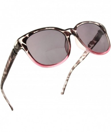 Cat Eye Cateye Bifocal Reading Sunglasses for Women Sunglass Readers with Designer Style - Black/Pink - CD182XHRM77 $34.20