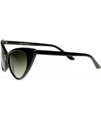 Wayfarer Super Cateyes Vintage Inspired Fashion Mod Chic High Pointed Cat-Eye Sunglasses - Creme - CC11FJ4ZF7R $13.33