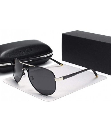 Goggle Fashion Pilot Polarized Sunglasses Classic Round Leg Goggles Y7492 C1 BOX - Y7492 C3 Box - CV18XDWUC2G $13.62