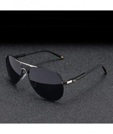 Goggle Fashion Pilot Polarized Sunglasses Classic Round Leg Goggles Y7492 C1 BOX - Y7492 C3 Box - CV18XDWUC2G $13.62