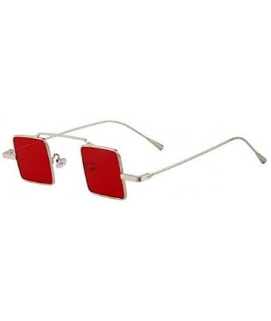 Rectangular Vampire punk personality sunglasses small square glasses - CX187Q4R4KD $22.31