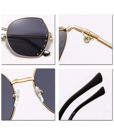 Oversized Womens Oversized Fashion Sunglasses UV400 Metal Frames Classic Eyewear - Pink - C7197IH5ES8 $13.08