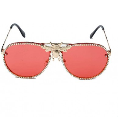 Sport Metal Handmade Chain Bee Sunglasses Fashion Sun Visor - 4 - CL190OGMHWL $29.47