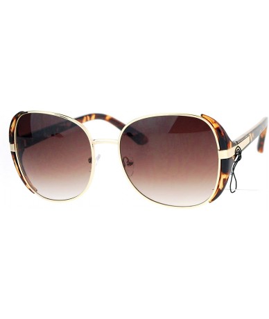 Oversized Womens Retro Mobster Style Oversize Butterfly Sunglasses - Tortoise Brown - CJ12O2VTI0C $10.66