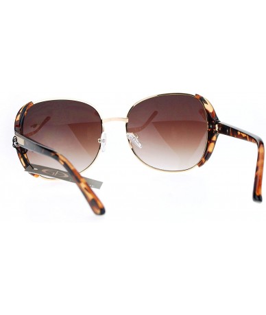 Oversized Womens Retro Mobster Style Oversize Butterfly Sunglasses - Tortoise Brown - CJ12O2VTI0C $10.66