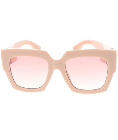 Shield Bulky Box Frame Retro Fashion Sunglasses - Pink - CT18UCNELK0 $12.62